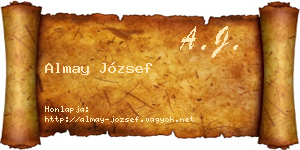 Almay József névjegykártya