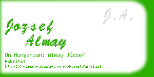jozsef almay business card